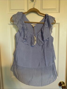 Ruffled Sleeveless Blouse - Light Lavender